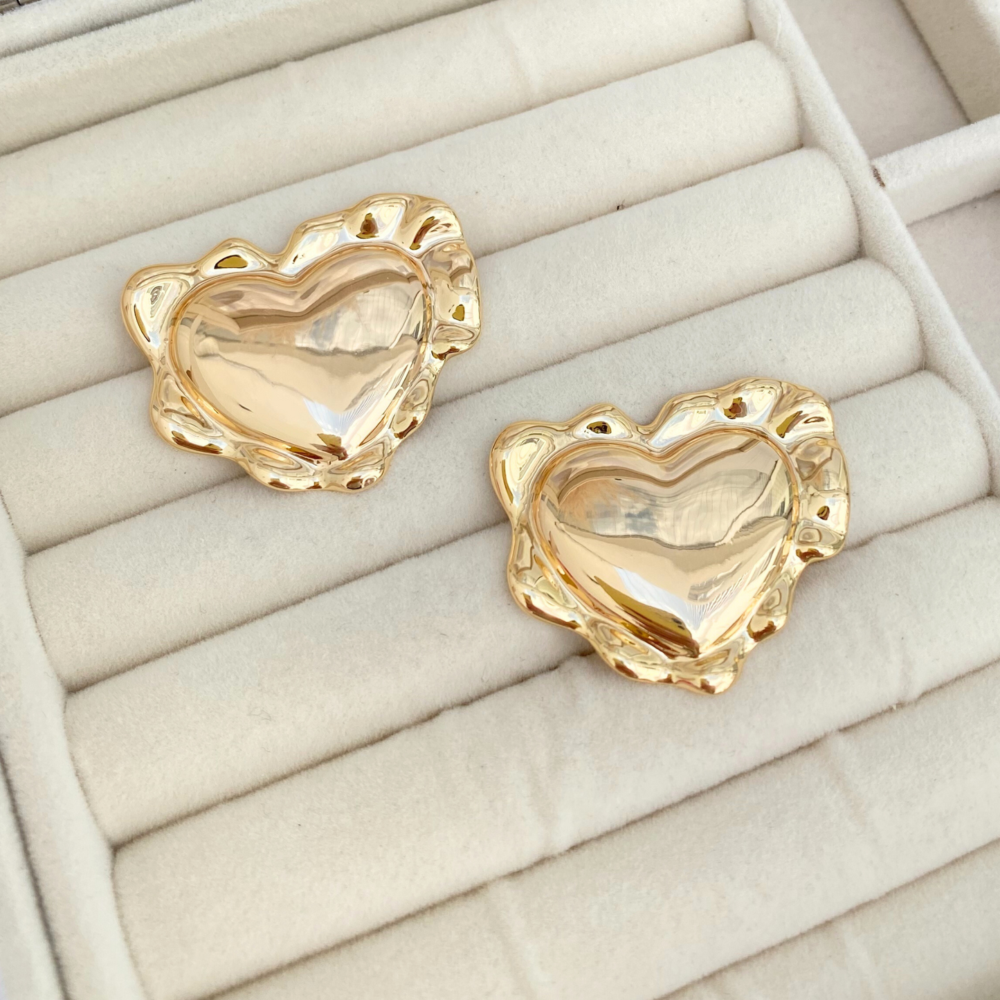 Aretes Corazón Textura