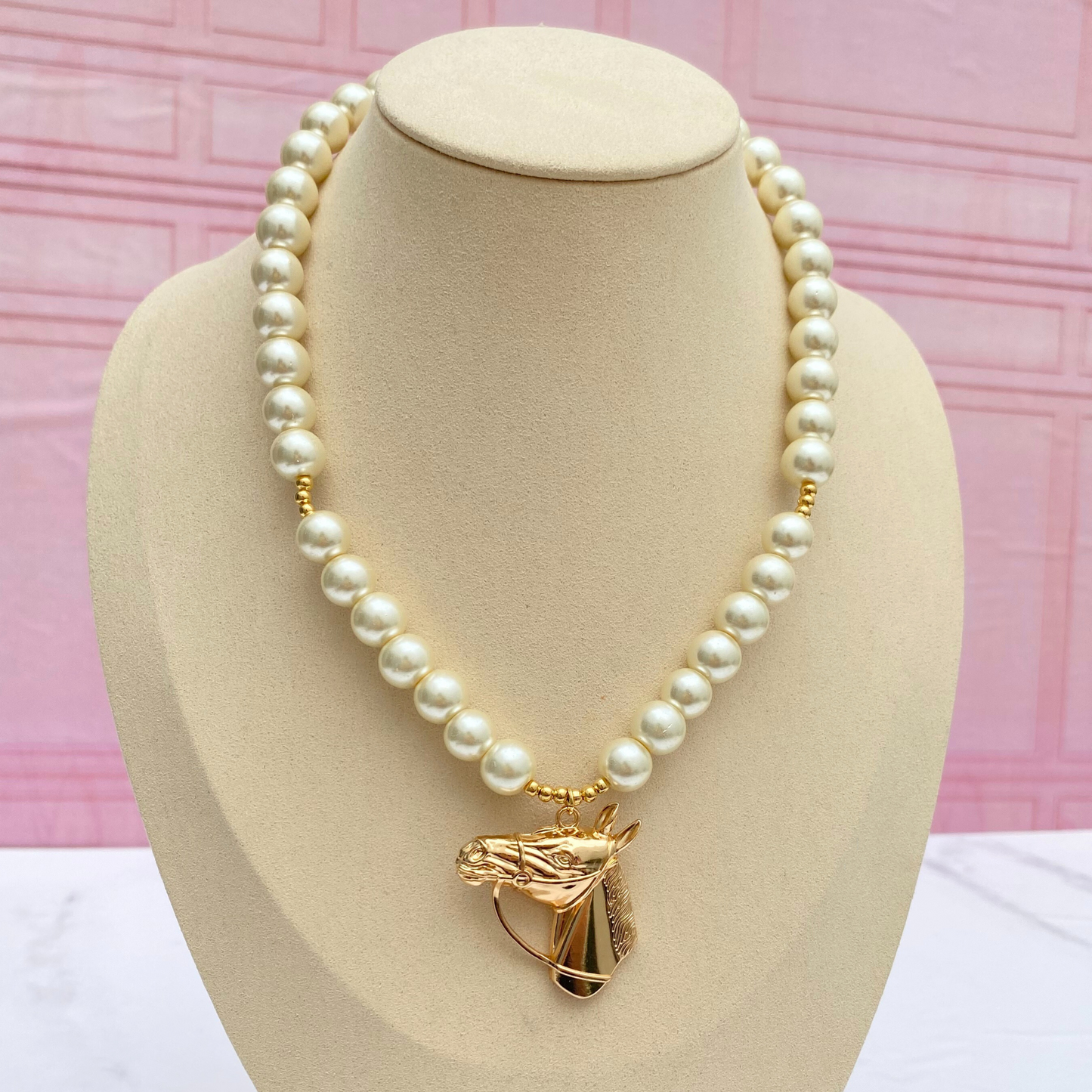 Collar Perla Caballo
