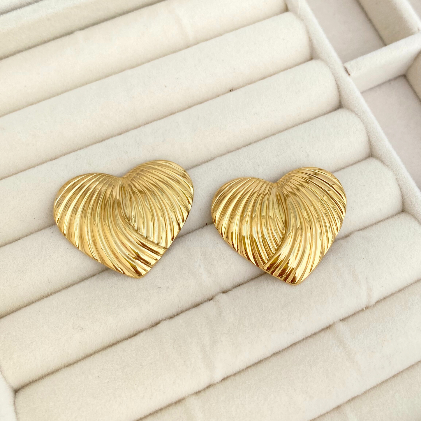 Aretes Corazón Textura