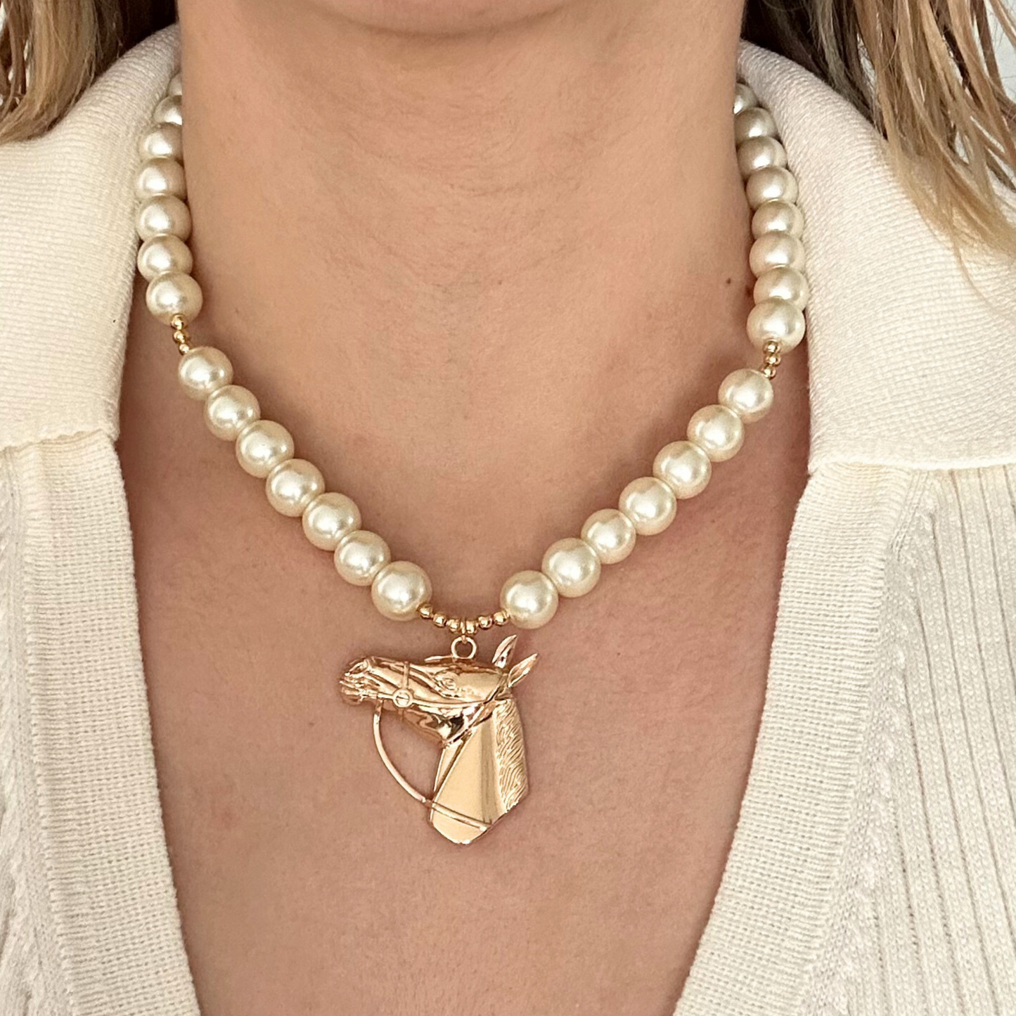 Collar Perla Caballo