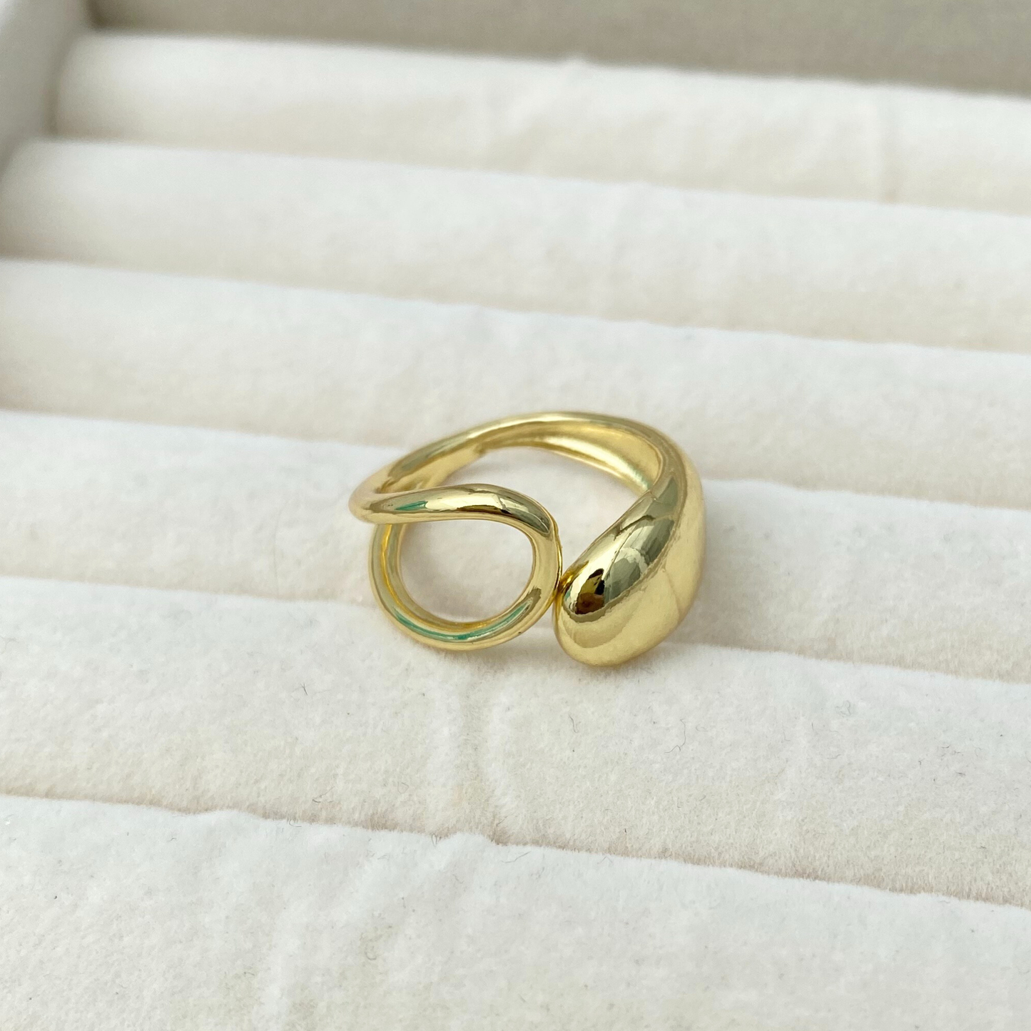 Anillo Gota Hueco - Ajustable