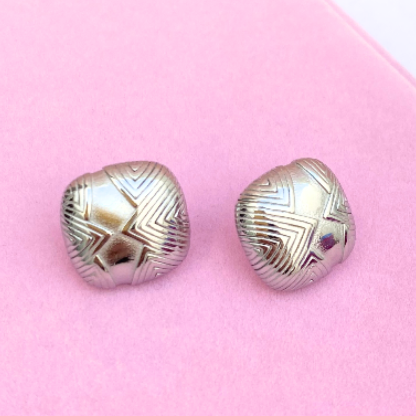 Arracada Cuadro Plateado