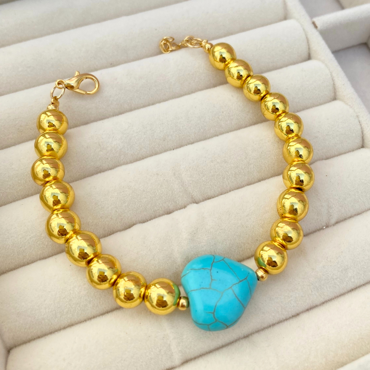 Pulsera Corazón Turquesa