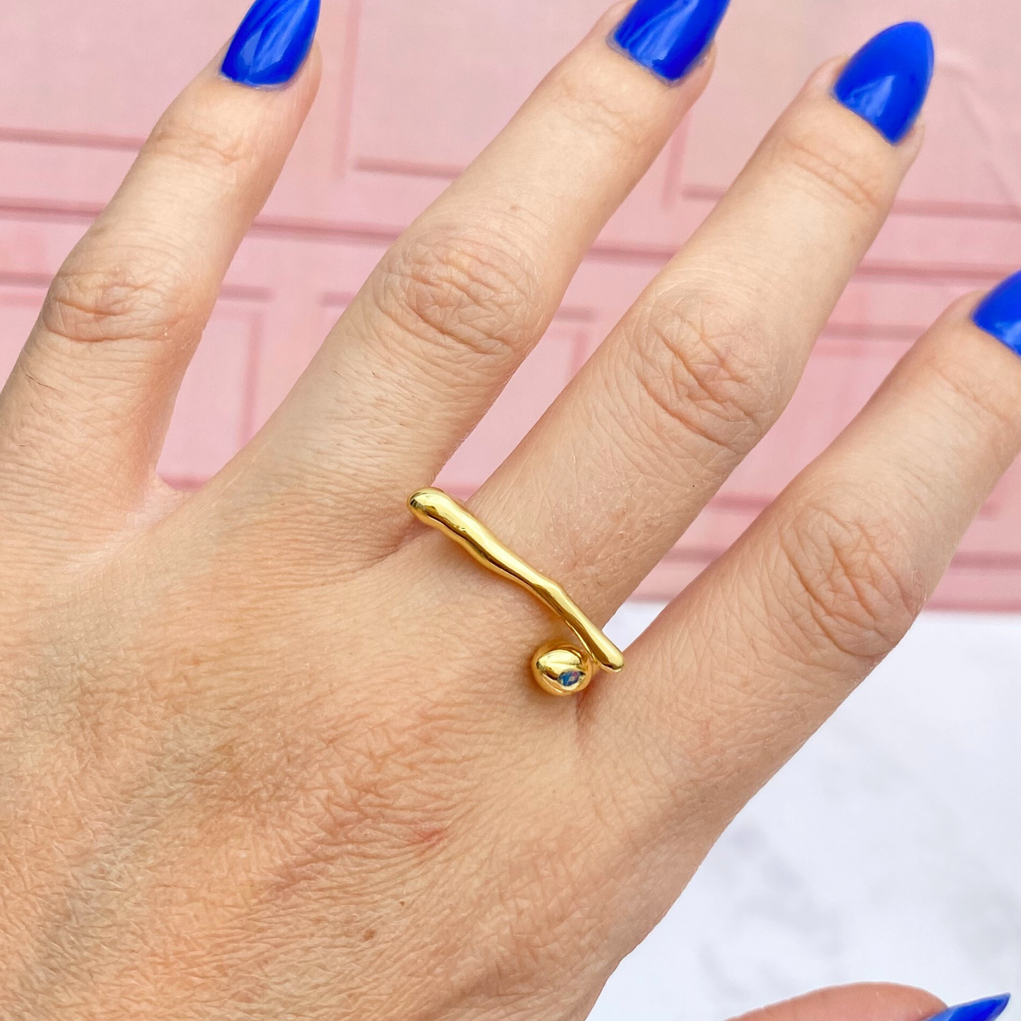 Anillo Ondulado Liso - Ajustable