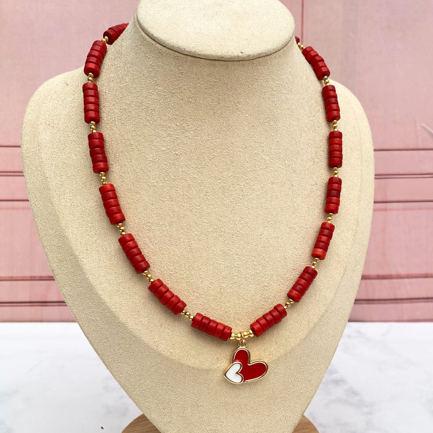 Collar Corazon Doble