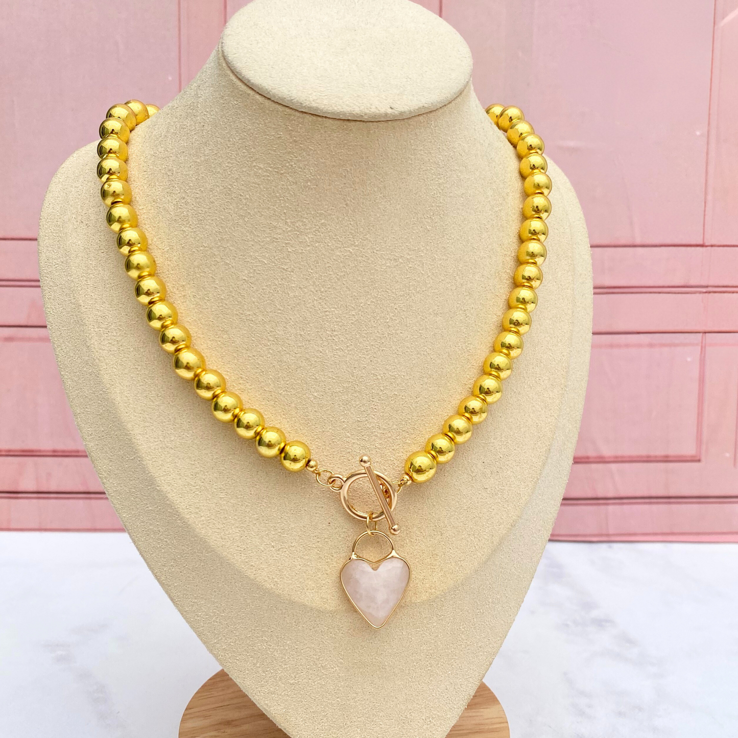 Collar Corazón Cuarzo