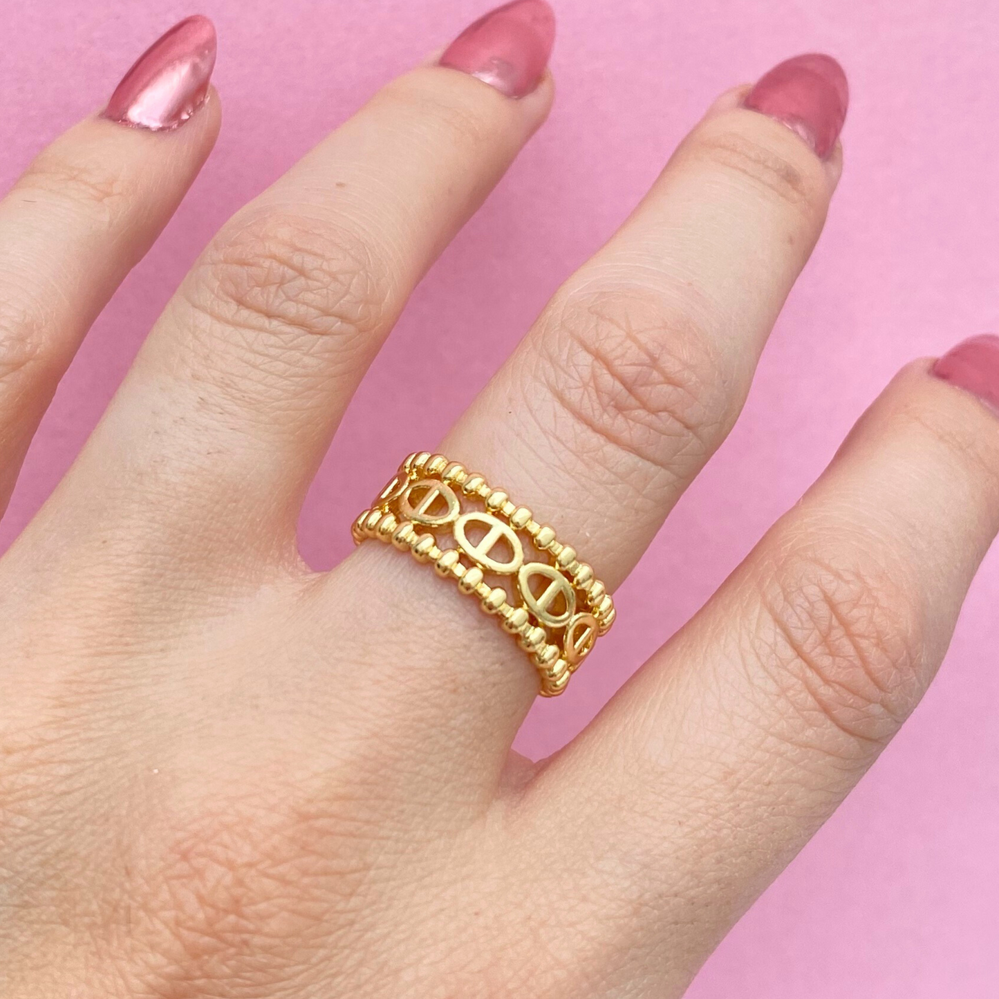 Anillo Figura Dorado - Ajustable
