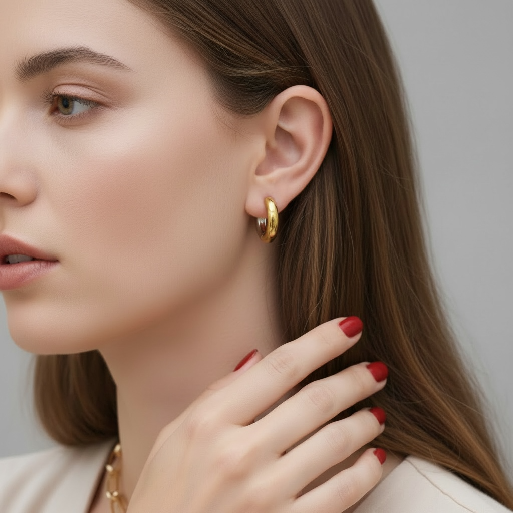 Aretes Aros Bicolor
