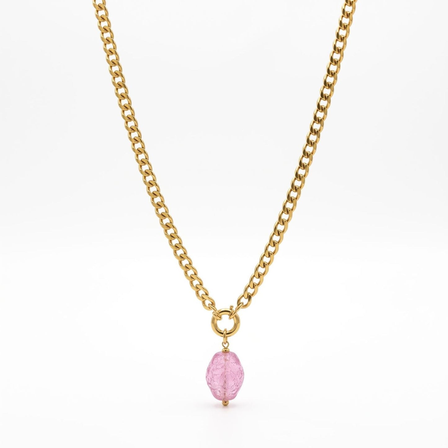 Cadena Cuarzo Rosa