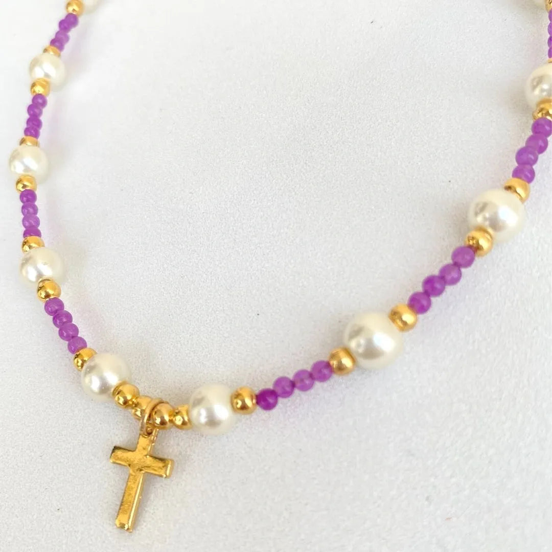 Collar Cristal Lila