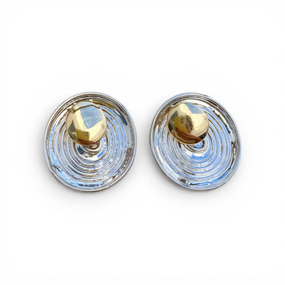 Aretes Ovalados Bicolor