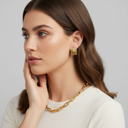 Aretes Sof Dorados - Ajustable