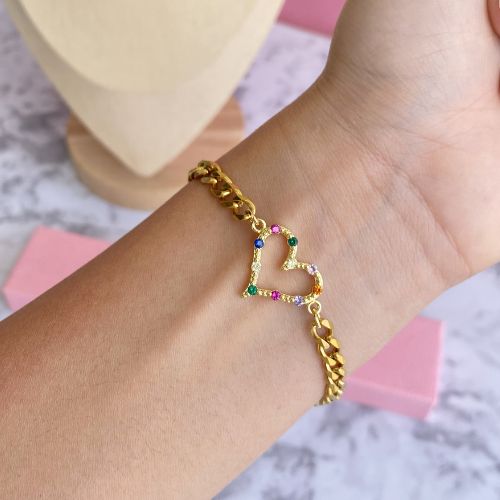 Pulsera Corazon Colores