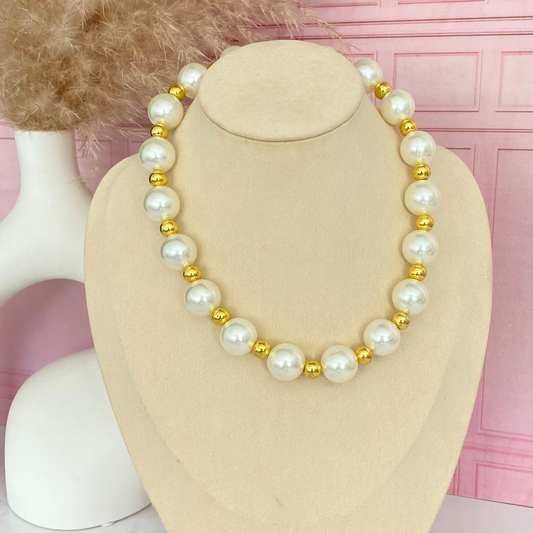 Collar Maxi Perla Bicolor