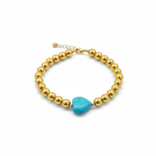 Pulsera Corazón Turquesa