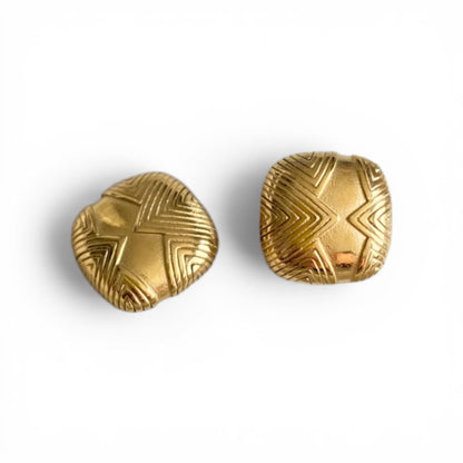 Arete Cuadro Dorado
