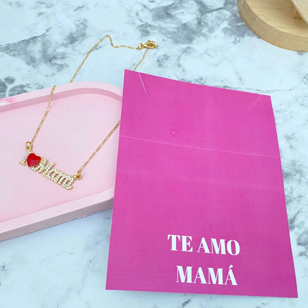 Cadena I Love Mama Placa