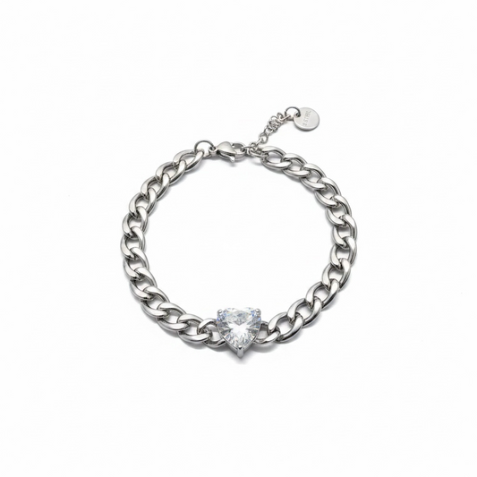 Pulsera Corazón - Plateado