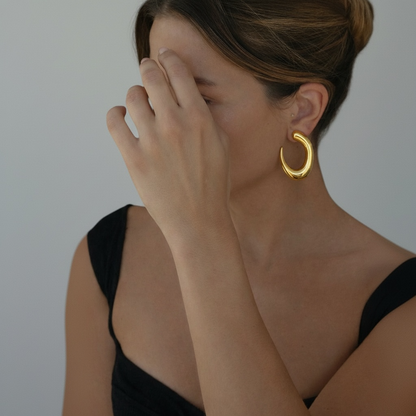 Aretes Ovalo Asimetrico