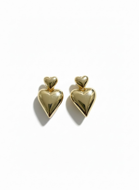 Aretes Doble Corazón