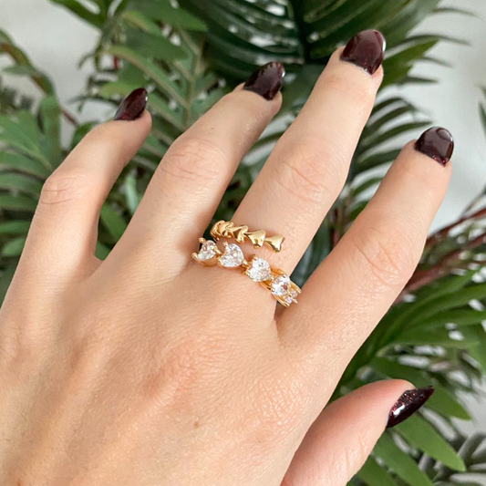 Anillo Linea Corazones