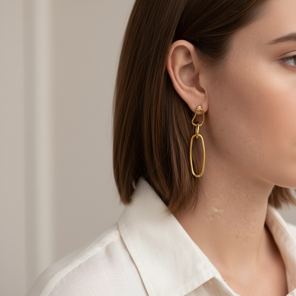 Aretes Largos Eslabon
