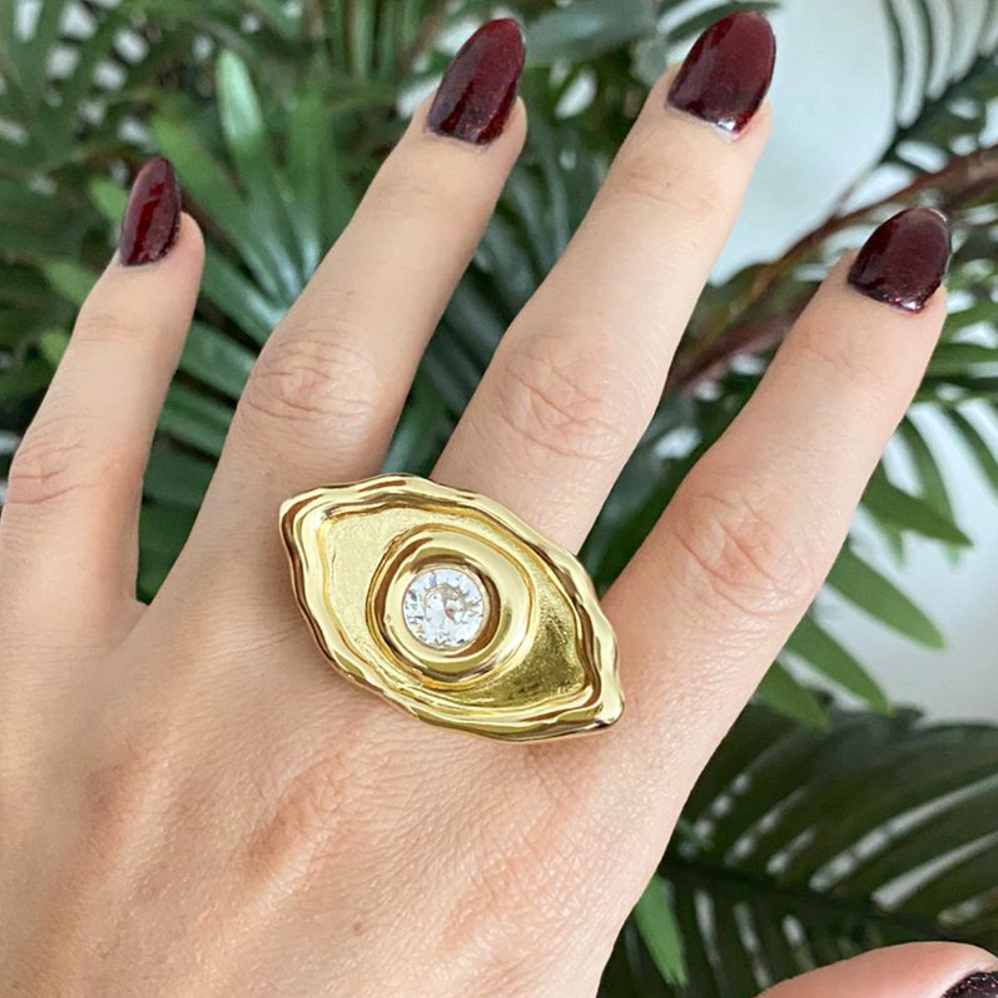 Anillo Ojo Zirconia - Ajustable