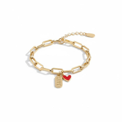 Pulsera Placa "Happy"