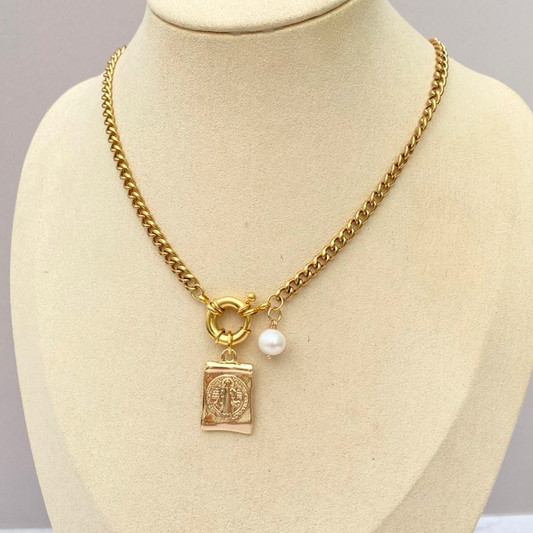 Collar Perla y San Benito
