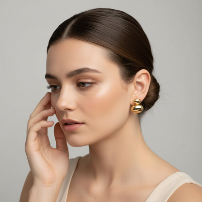 Aretes Gota Ovalada