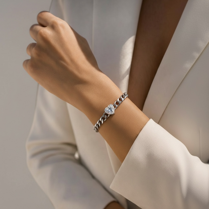 Pulsera Corazón - Plateado