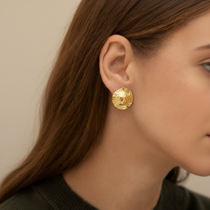 Aretes Circulo Martillado
