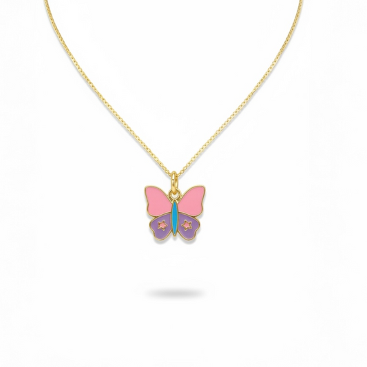 Cadena Mariposa Rosa