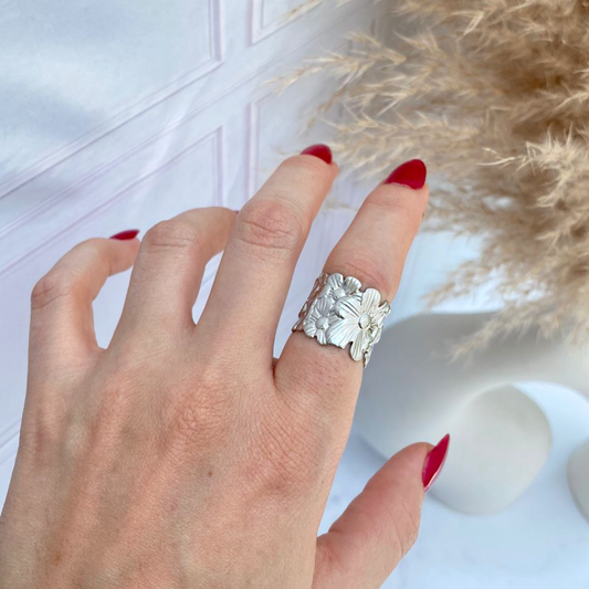 Anillo Flores - Ajustable