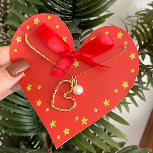 Cadena Corazón Perla