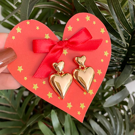 Aretes Doble Corazón
