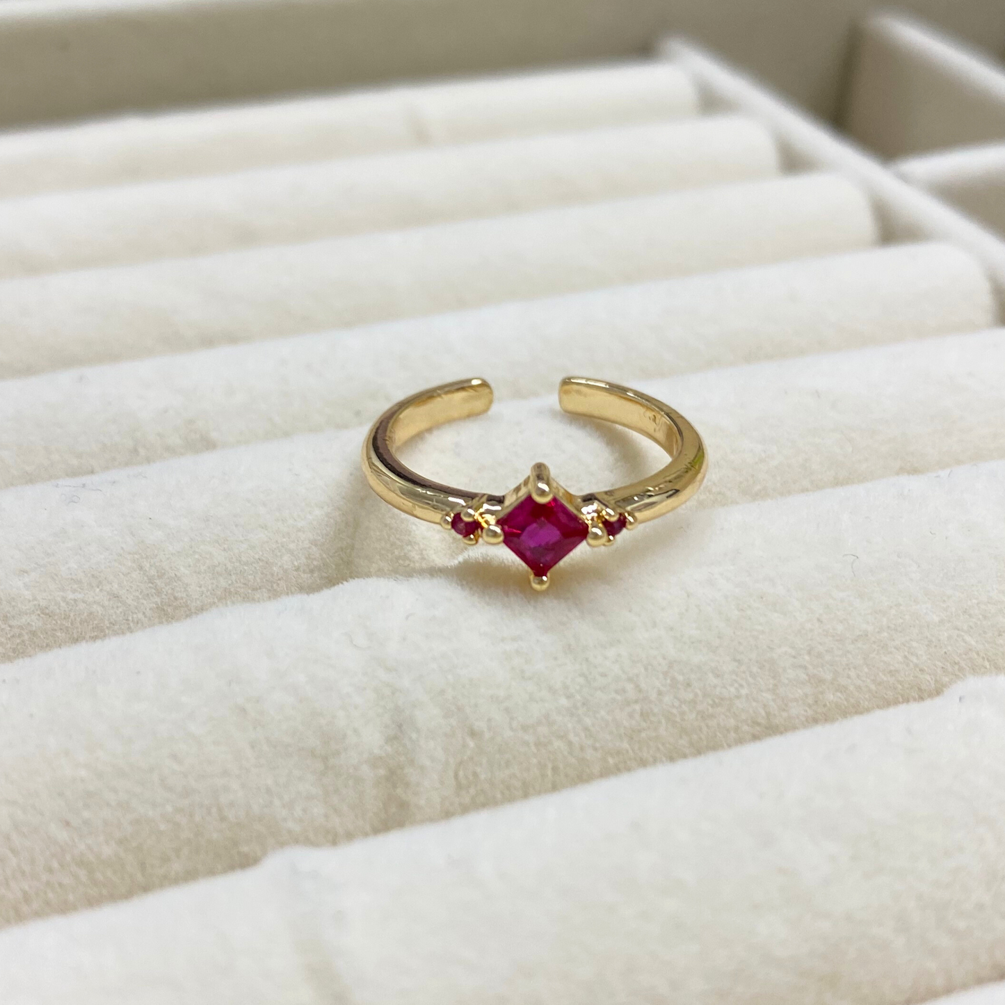 Anillo Brillo Fucsia - Ajustable