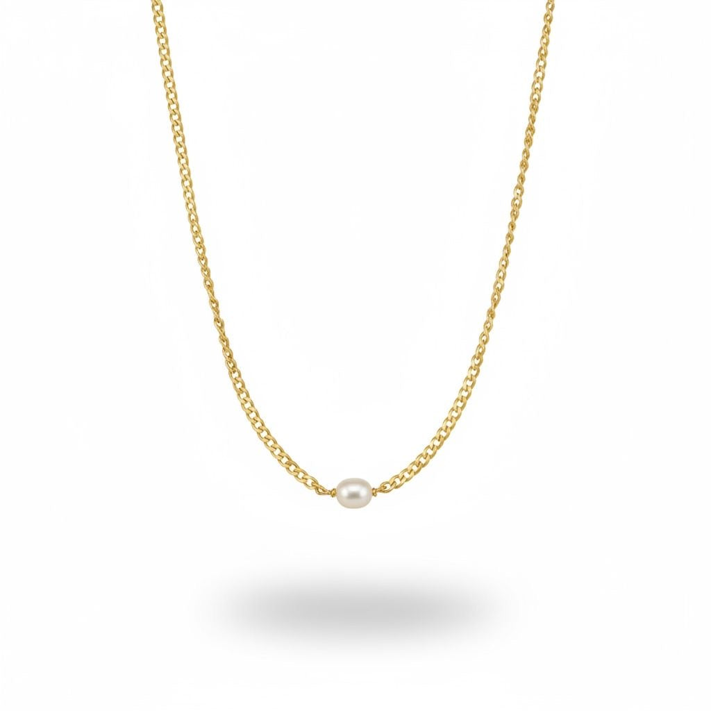 Cadena Con Perla Natural