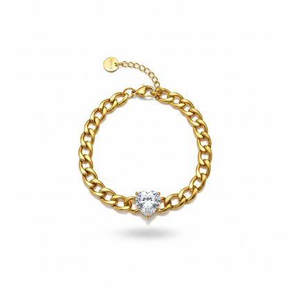 Pulsera Corazón - Dorada