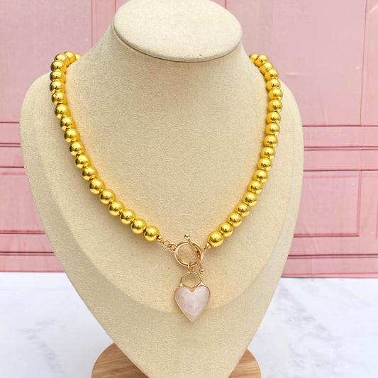Collar Corazón Cuarzo