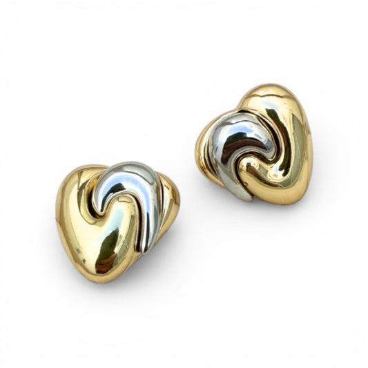 Aretes Corazón Bicolor