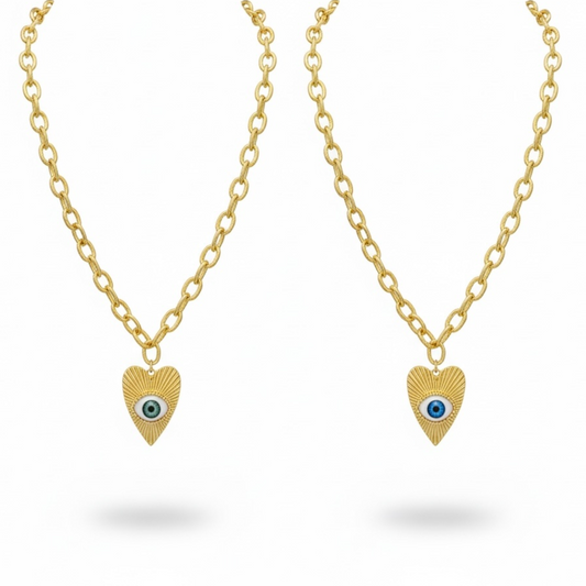 Collar Corazón Ojo Turco