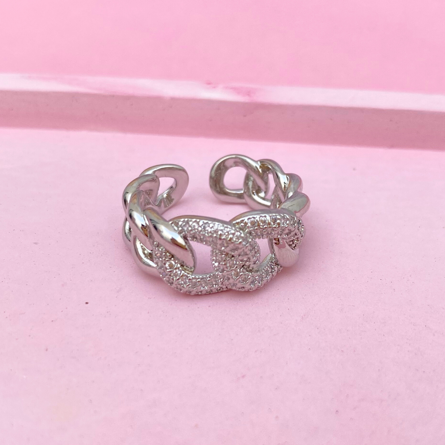 Anillo Cadena Zirconia