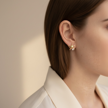 Aretes Estrella Mar Perla