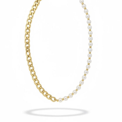 Collar Perla y Cadena
