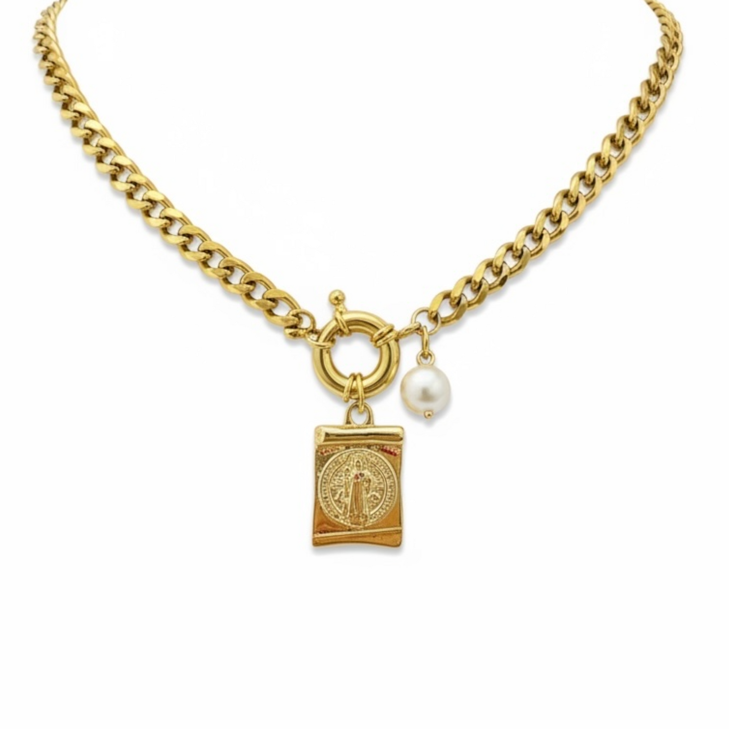 Collar Perla y San Benito