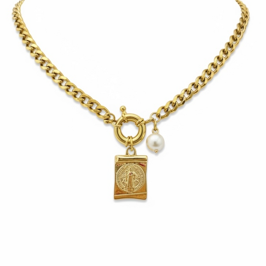 Collar Perla y San Benito