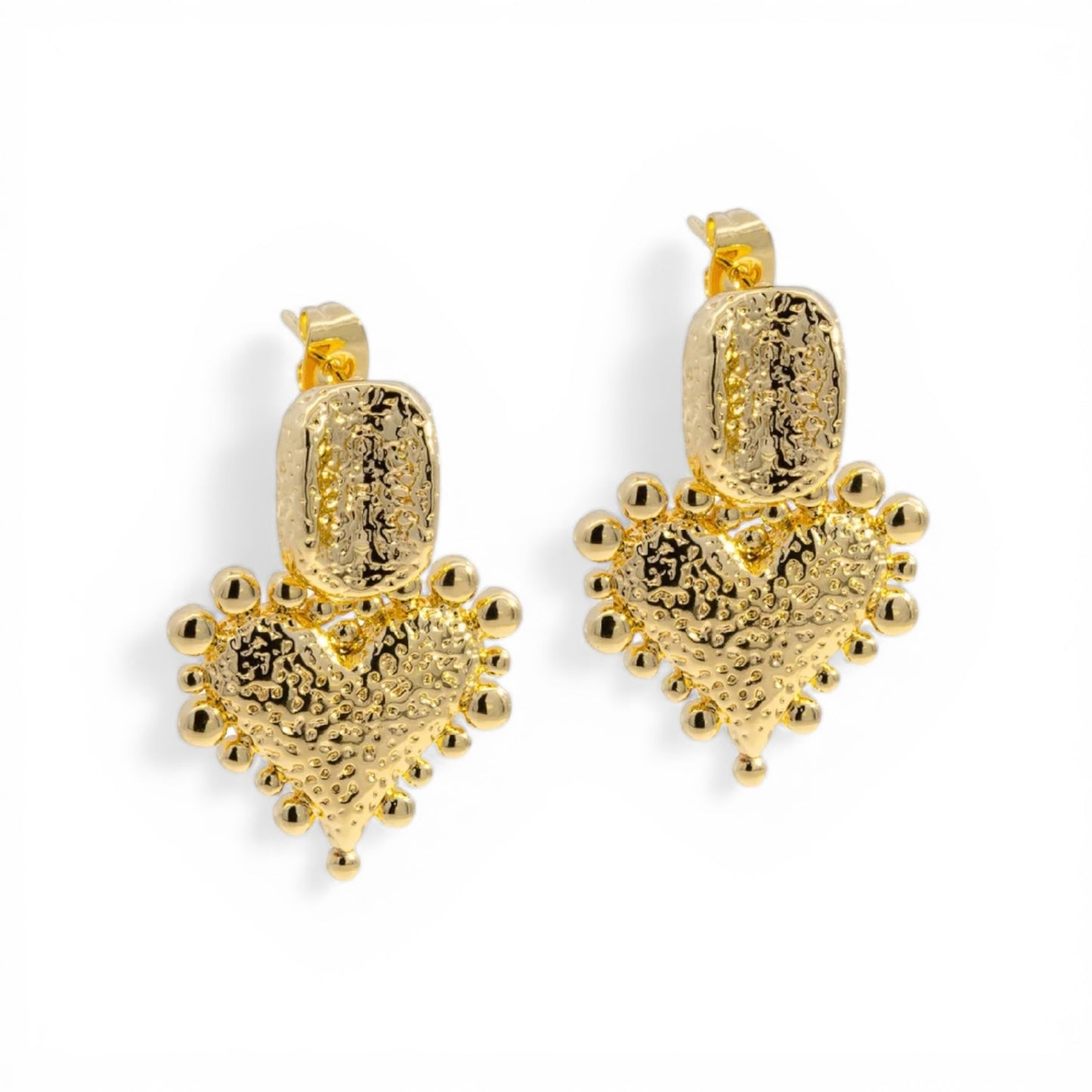 Aretes Corazón Brillo