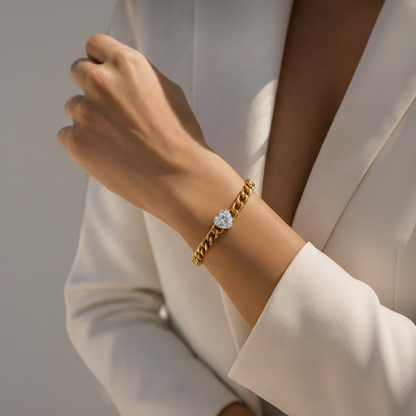 Pulsera Corazón - Dorada