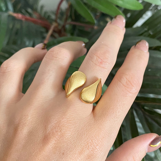 Anillo Gota Doble - Ajustable